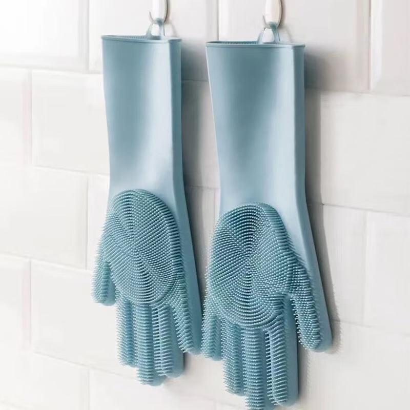 Dish Glove Rubber - 실리콘 설거지 장갑, 매직 목욕 장갑