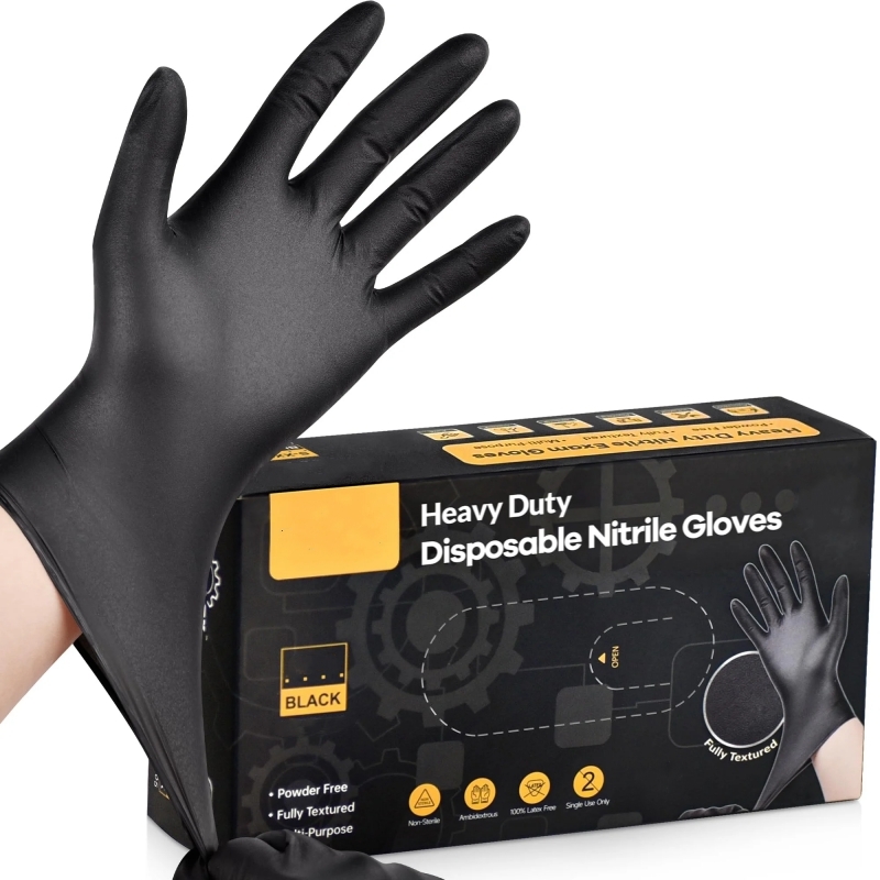 Latex Disposable Glove - 20PCS 검은 일회용 니트릴 장갑 4Mil