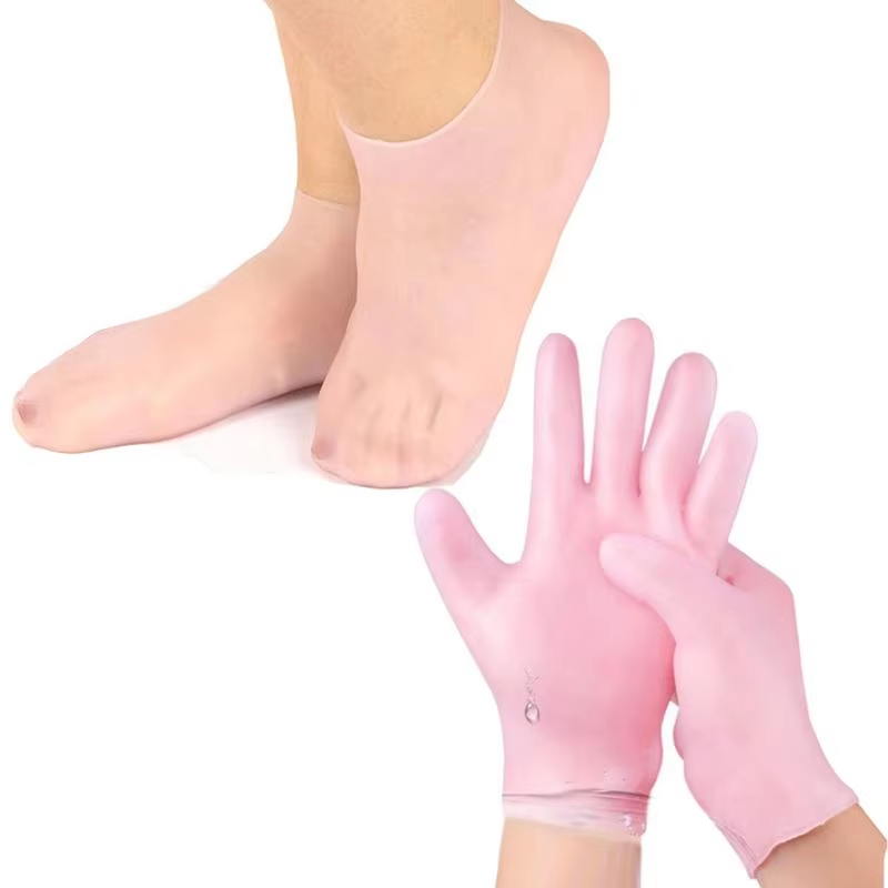 Latex Disposable Glove - 1쌍 실리콘 발 관리 양말 &