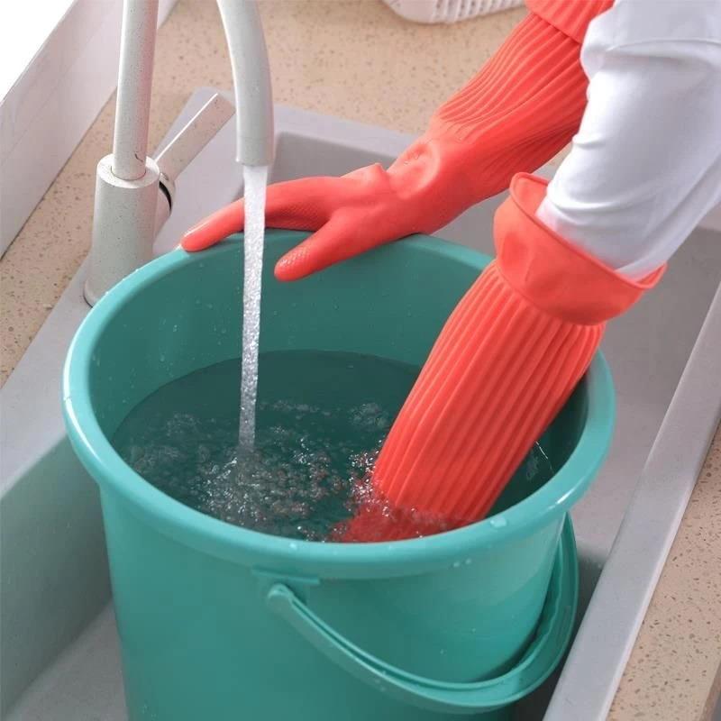 Rubber Glove Cleaning - 긴 재사용 가능한 고무 설거지 장갑