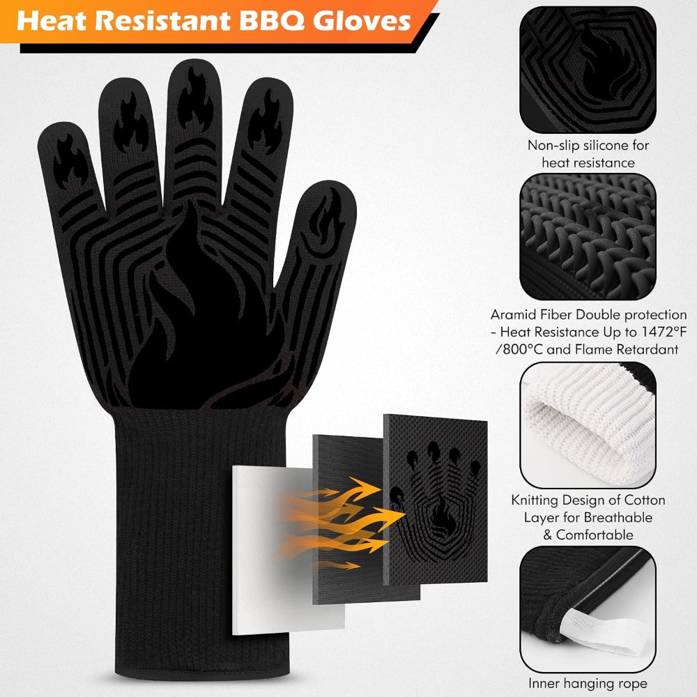 Oven Mitt Silicone - 바베큐 장갑, 1472 ° F 내열