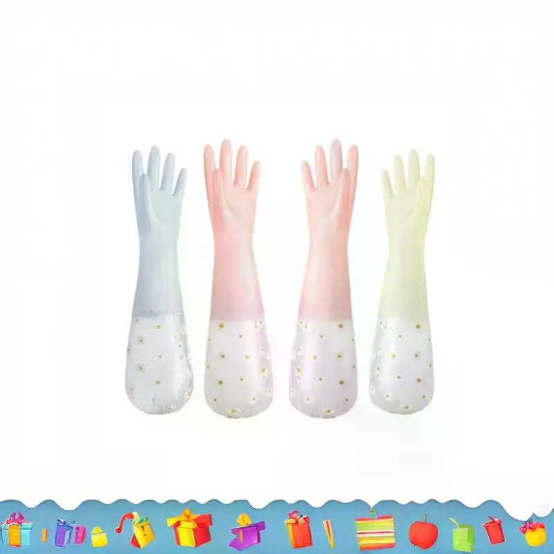 꽃무늬 가정용 라텍스 방수 청소 장갑: 주방 설거지 세 - Rubber Glove Cleaning 리뷰 및 가격