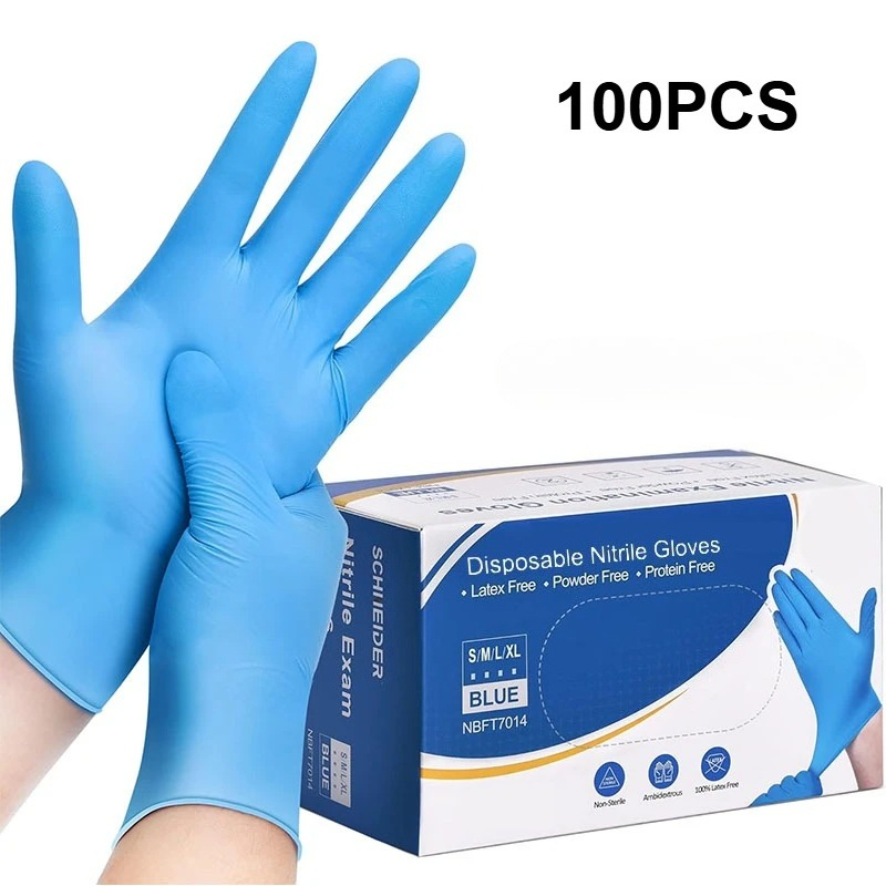 100PCS 블루 니트릴 일회용 장갑 라텍스 프리 안전 - Latex Disposable Glove 리뷰 및 가격