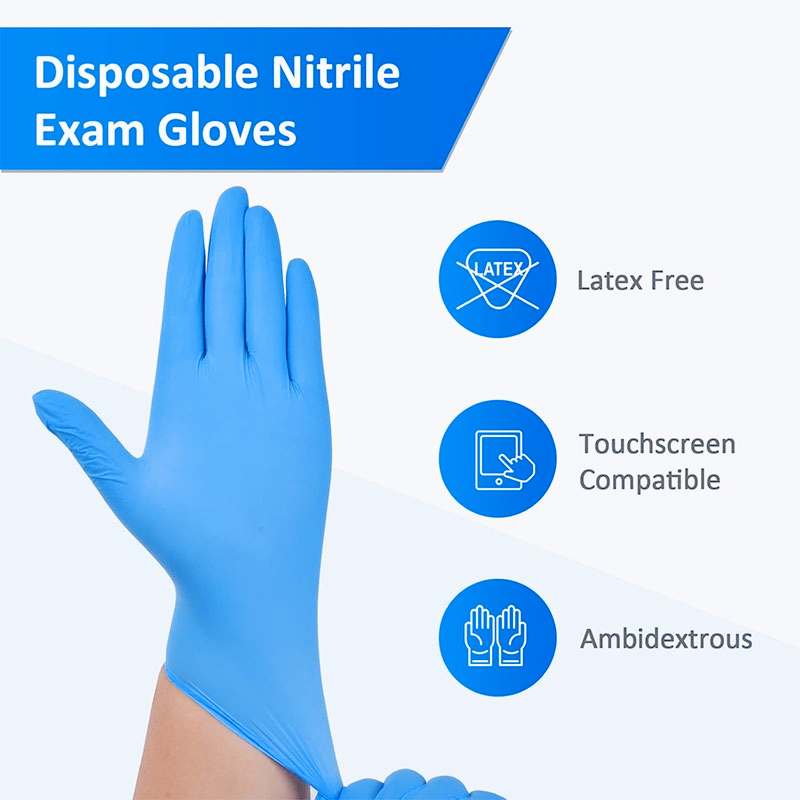 100PCS 블루 니트릴 일회용 장갑 라텍스 프리 안전 - Latex Disposable Glove 리뷰 및 가격