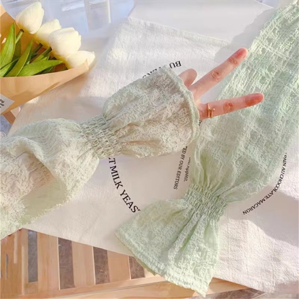 여름 야외용 레이스 메쉬 자외선 차단 슬리브, 솔리드  - Fingerless Glove Knit 리뷰 및 가격