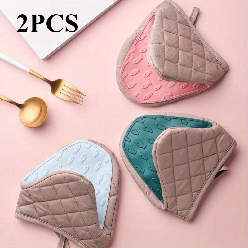 실리콘 패드 2개 |   인체공학적 그립, 미끄럼 방지 - Oven Mitt Silicone 리뷰 및 가격