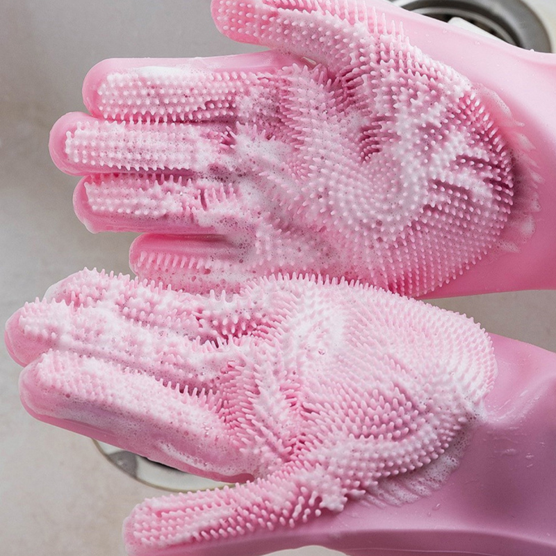 주방용 매직 실리콘 고무 설거지 장갑, 가정용 스펀지  - Dish Glove Rubber 리뷰 및 가격