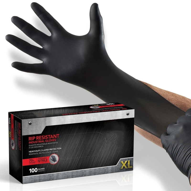 100개입 블랙 니트릴 장갑 일회용 라텍스 프리 산업  - Latex Disposable Glove 리뷰 및 가격
